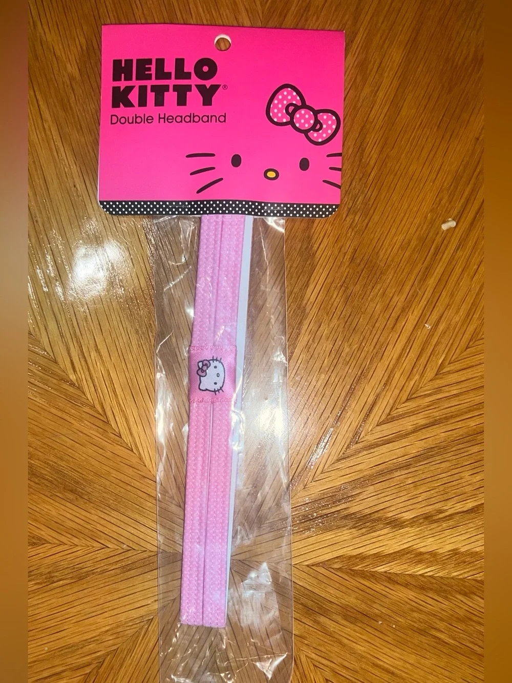 New Hello Kitty Pink Double Headband with Bow Detail
